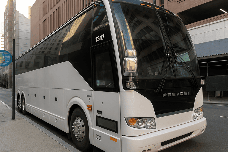 a Charter Bus Rental Palm Bay coach bus