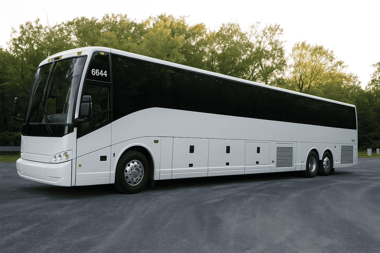 exterior of Charter Bus Rental Palm Bay coach bus